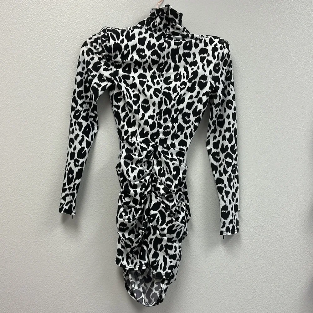 Black & White Ryan Leopard Night Out Dress - Picture 6 of 7